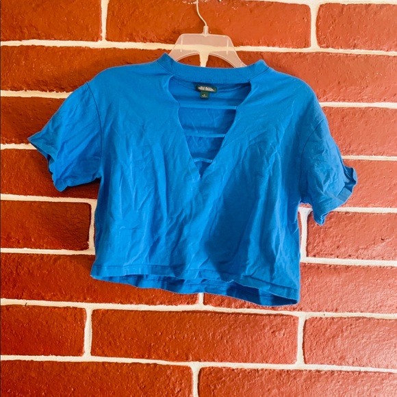 Blue Crop Top - Picture 1 of 3